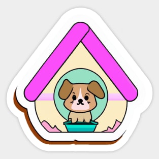 Little Dog in The Egg-House Sticker